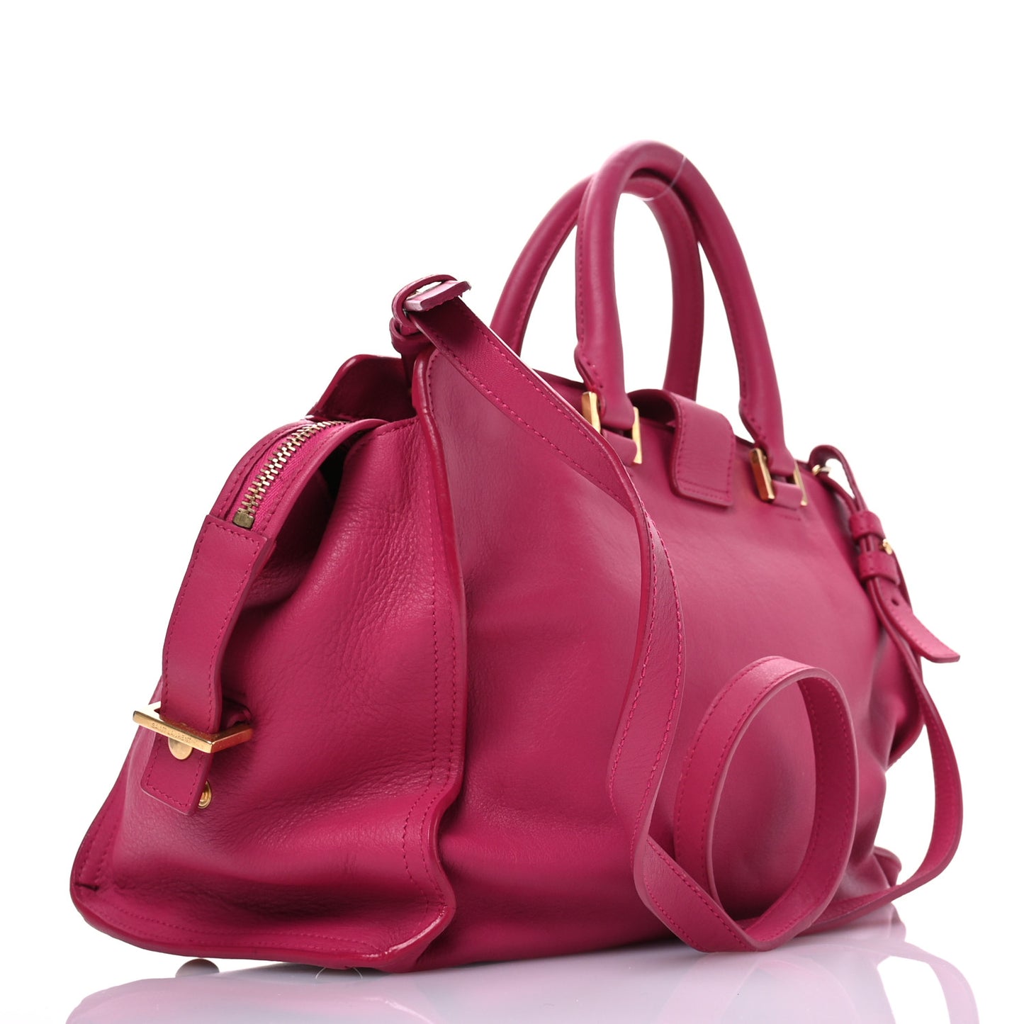 Calfskin Small Classic Y Cabas Fuchsia