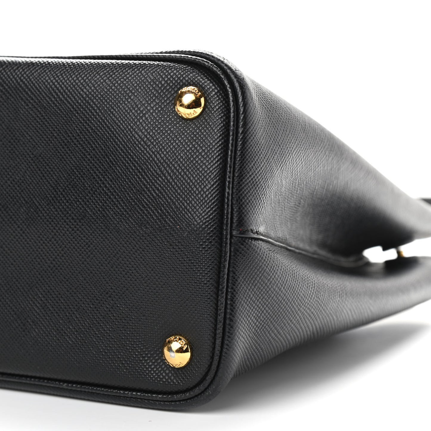 Saffiano Cuir Medium Double Bag Black Fuoco