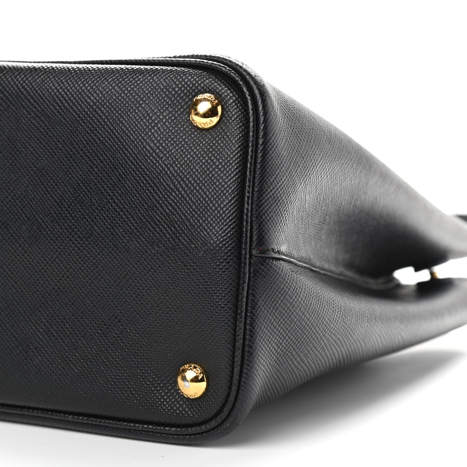 Prada Saffiano Cuir Medium Double Bag Black Fuoco 6 of 13