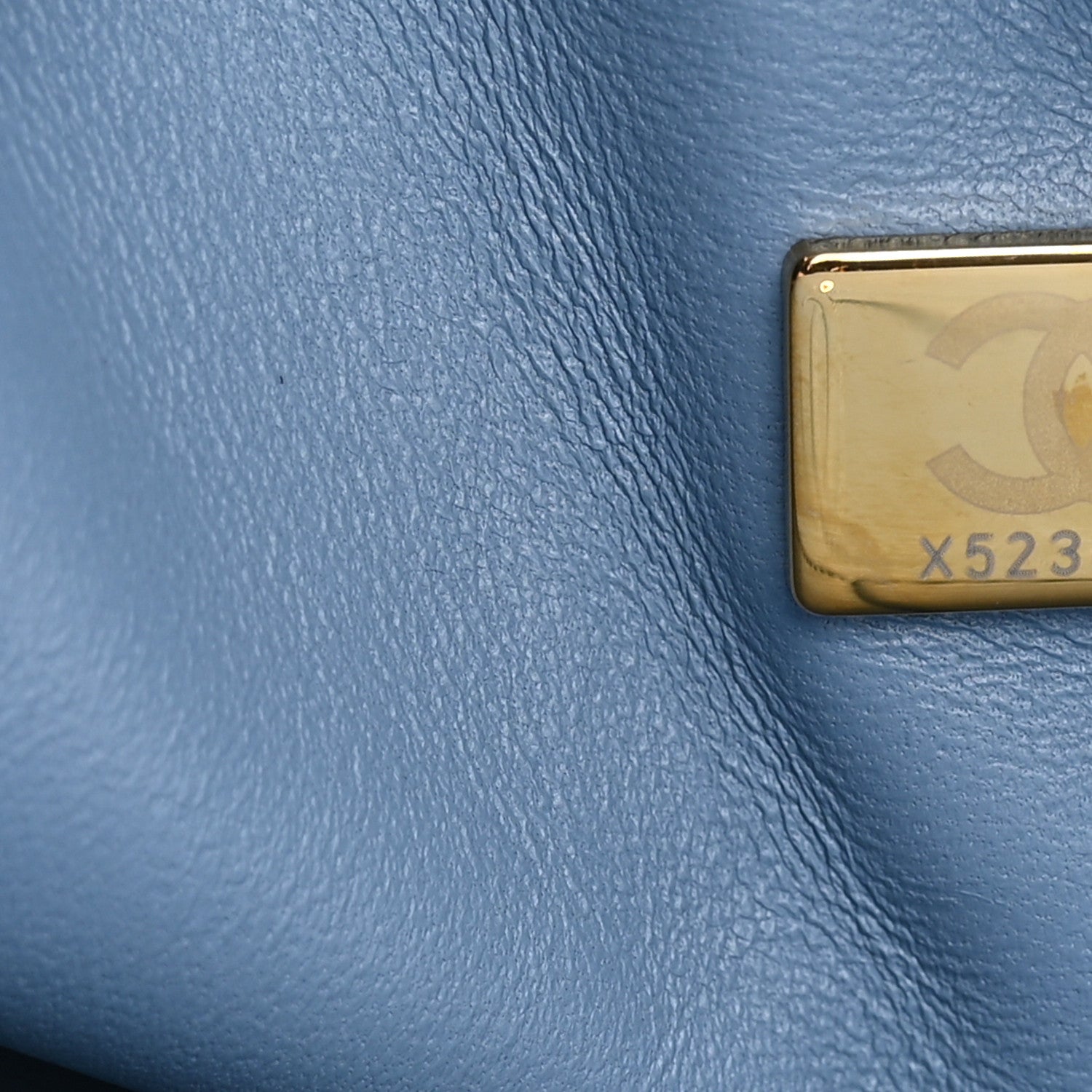 Chanel Printed Denim Quilted Small Double Flap Light Blue 6 of 10