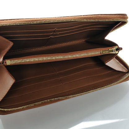 Celine Lambskin Large Zip Around Multifunction Wallet Black Tan 5 of 6