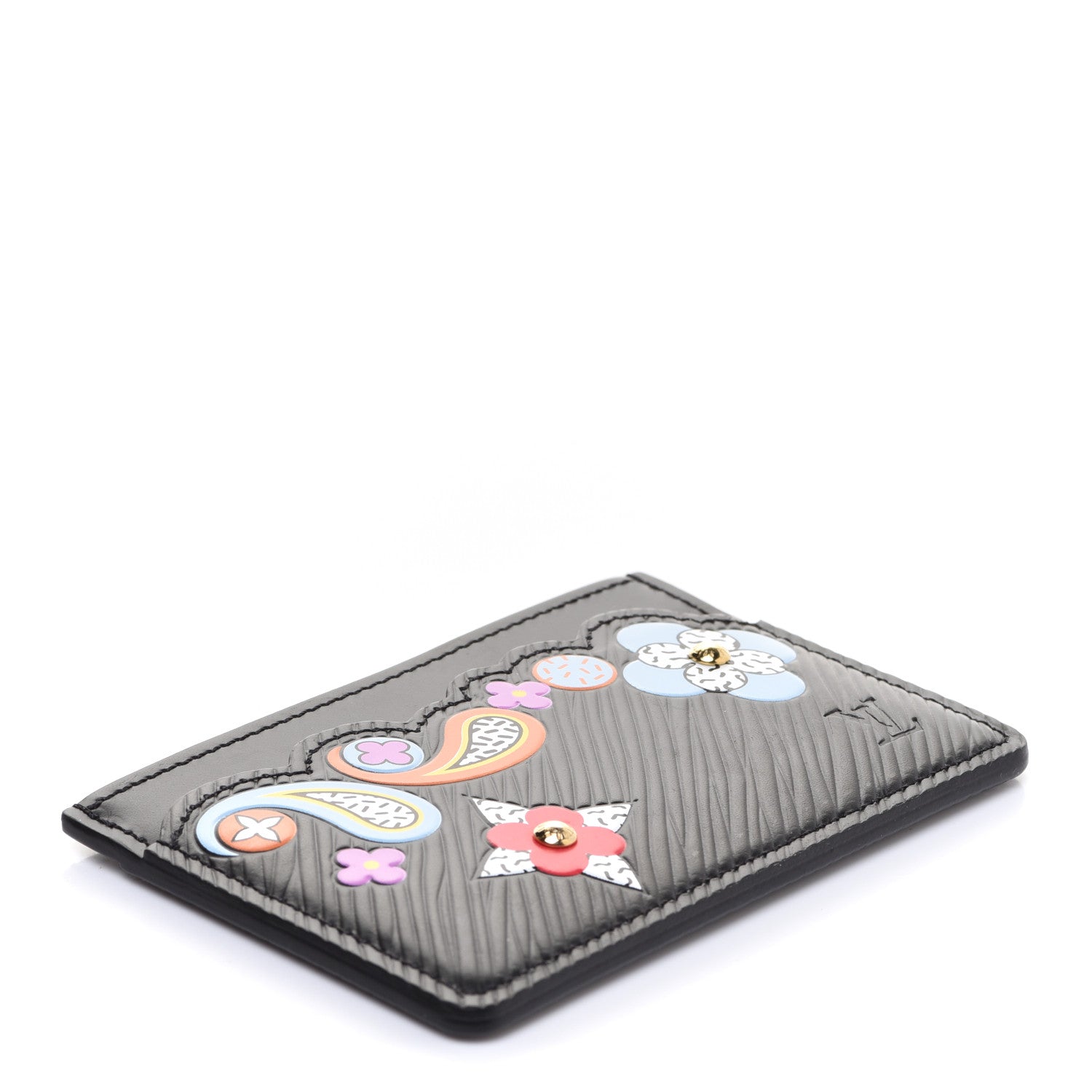 Louis Vuitton Epi Flower Remix Card Holder Black 4 of 7