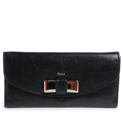 Chloe Leather Lily Continental Wallet Black 1 of 10