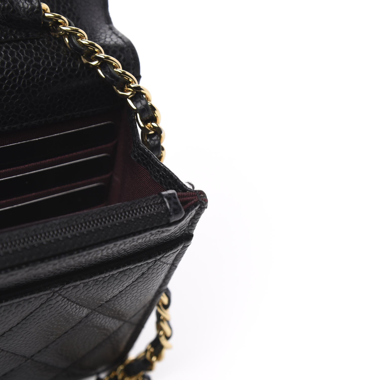 Chanel Caviar Quilted Wallet On Chain WOC Black 8 of 15