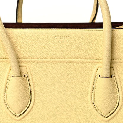 Celine Drummed Calfskin Medium Phantom Luggage Cream 8 of 11