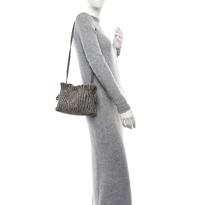 Loewe Lurex Mini Flamenco Knot Clutch Silver 2 of 9