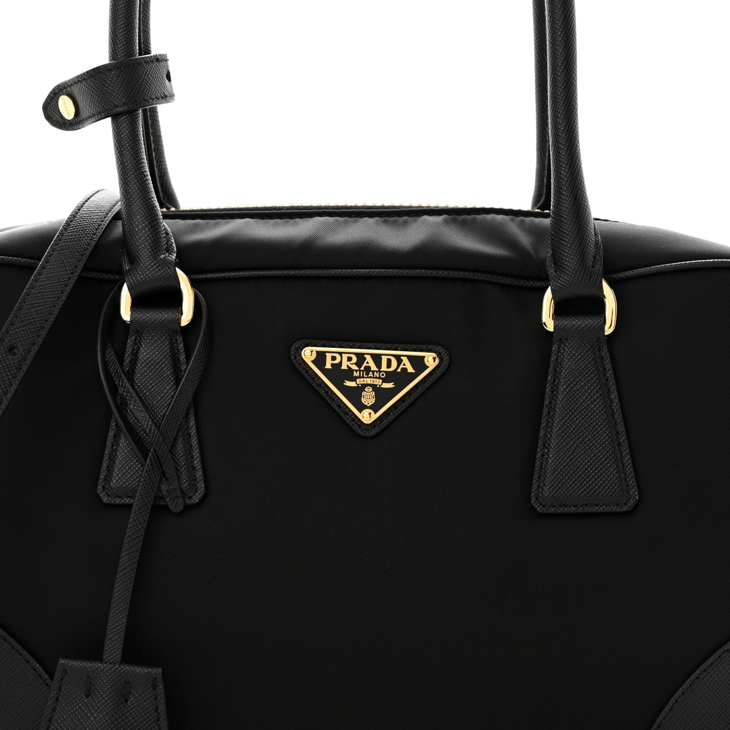 Prada Re-Nylon Saffiano Medium Re-Edition 1978 Two Handle Bag Black 7 of 10