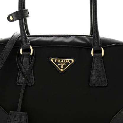 Prada Re-Nylon Saffiano Medium Re-Edition 1978 Two Handle Bag Black 7 of 10