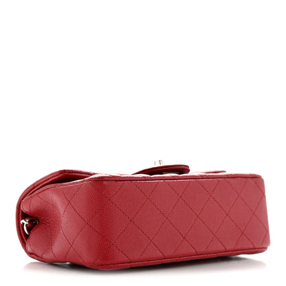 Chanel Caviar Quilted Mini Rectangular Flap Dark Red 4 of 13