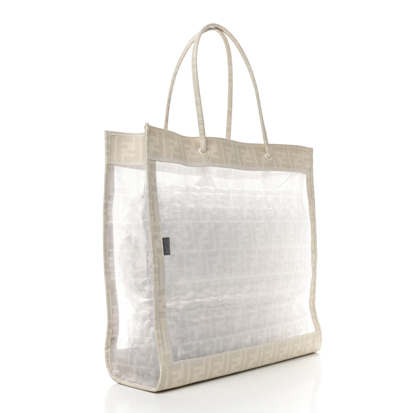 Mesh Glazed Fabric FF 1974 Tote White