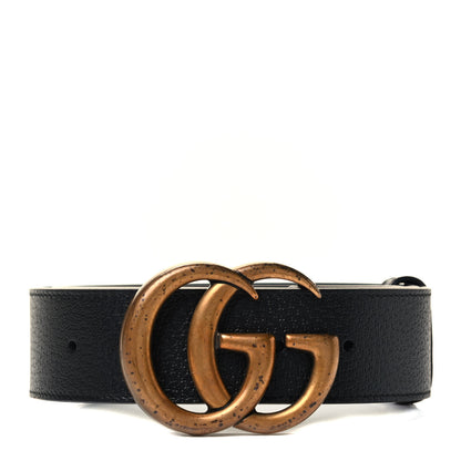Gucci Textured Calfskin Double G 40mm Belt 85 34 Black 1 of 3