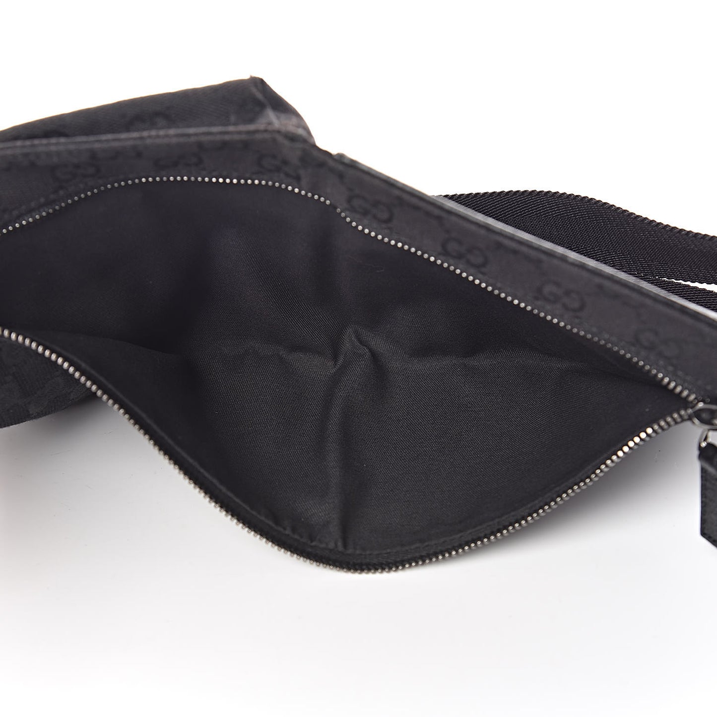 GG Monogram Double Pocket Belt Bag Black