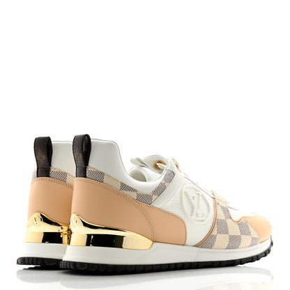 Louis Vuitton Calfskin Damier Azur Run Away Sneakers 38 White 4 of 8
