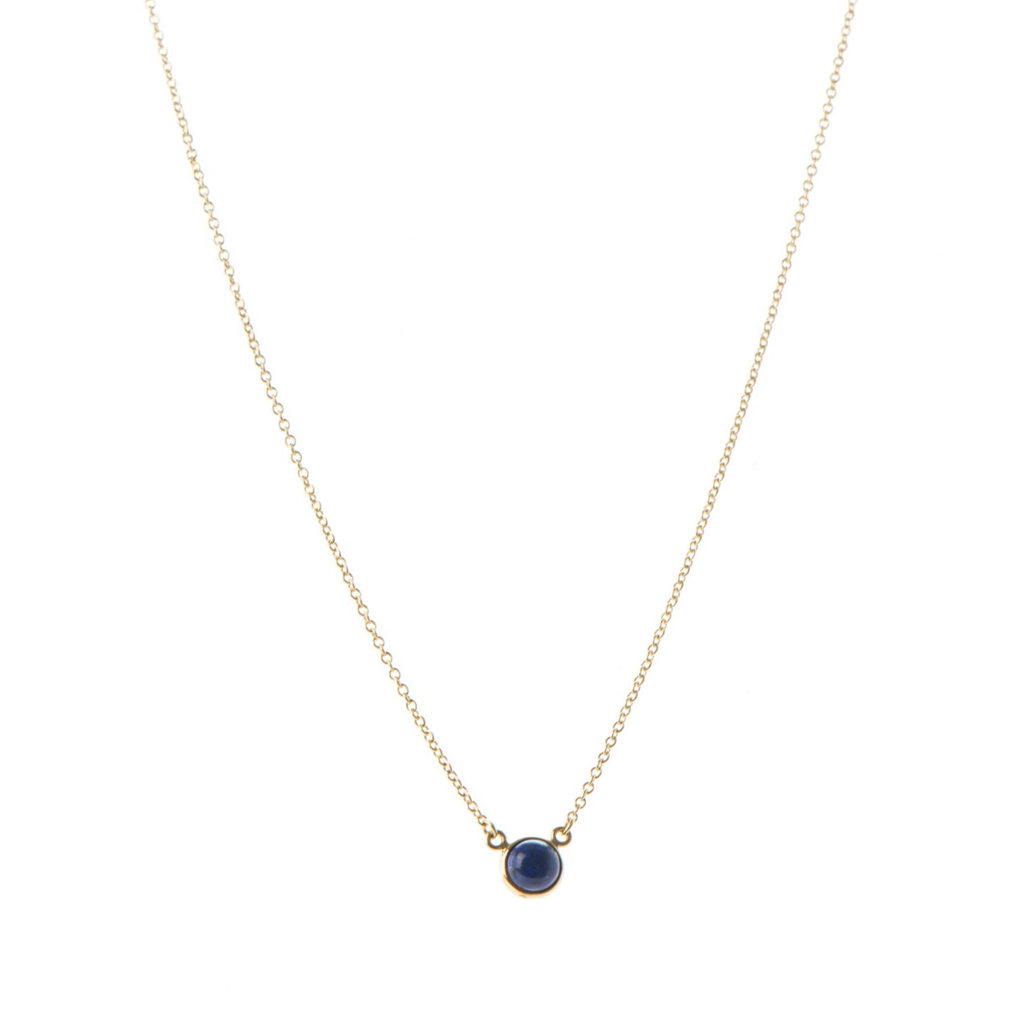 18K Yellow Gold Lapis Lazuli Elsa Peretti Color By The Yard Pendant Necklace