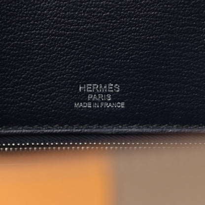 Hermes Epsom Casaque Birkin Sellier 30 Etoupe Sesame Bleu Indigo 5 of 9