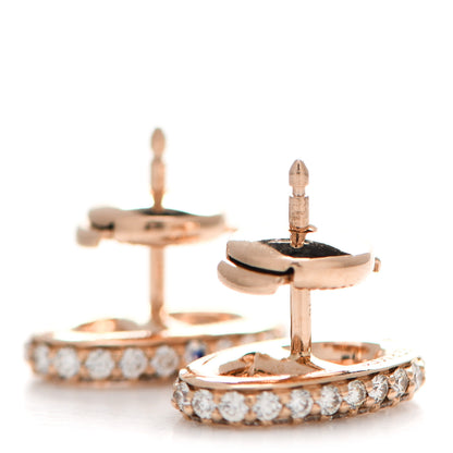 Hermes 18K Rose Gold Diamond New Farandole Earrings 3 of 6