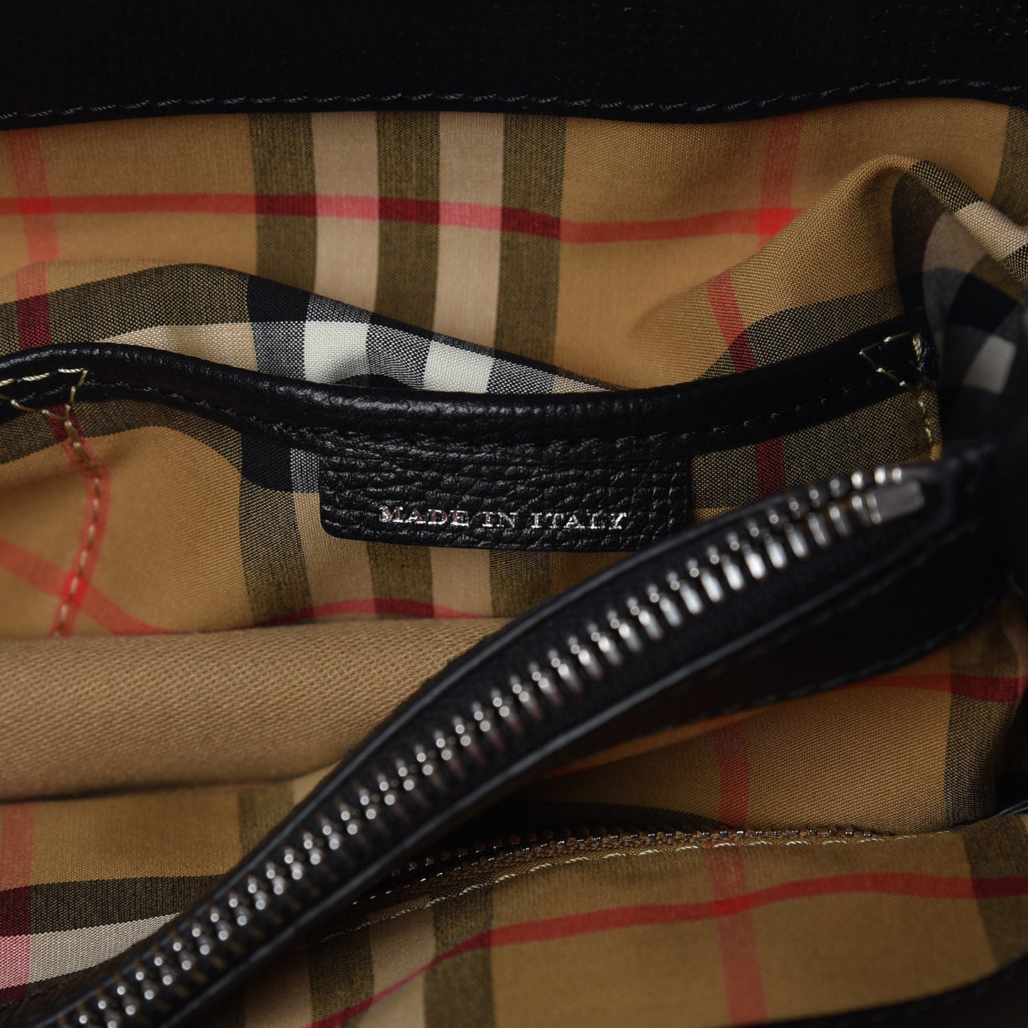 Derby Calfskin Medium Banner Tote Black