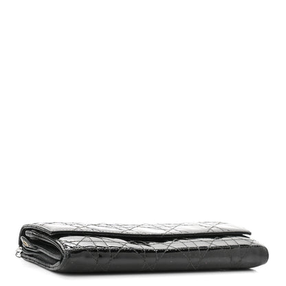 Christian Dior Patent Cannage Rendez-vous Chain Wallet Black 3 of 9