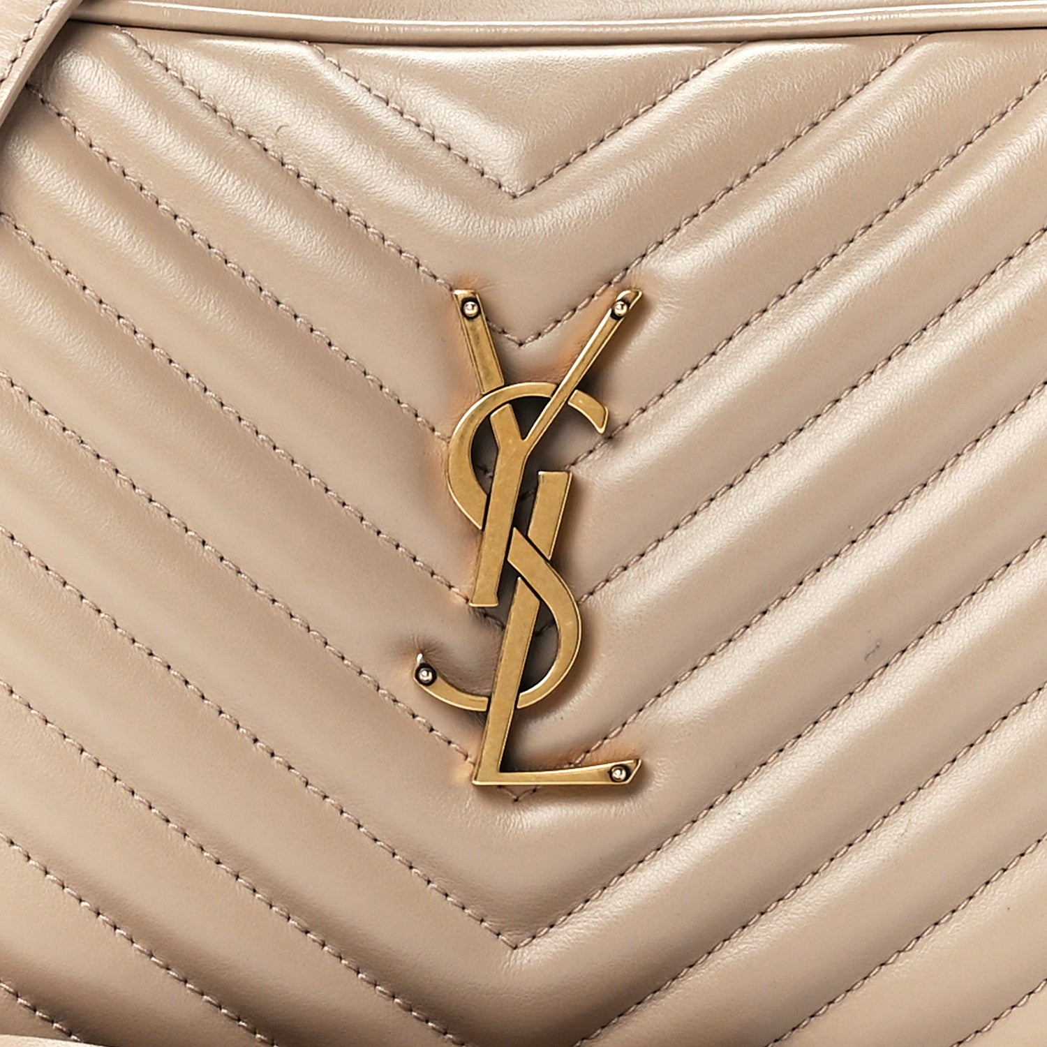 Saint Laurent Calfskin Matelasse Monogram Lou Camera Bag Nude Powder 8 of 11