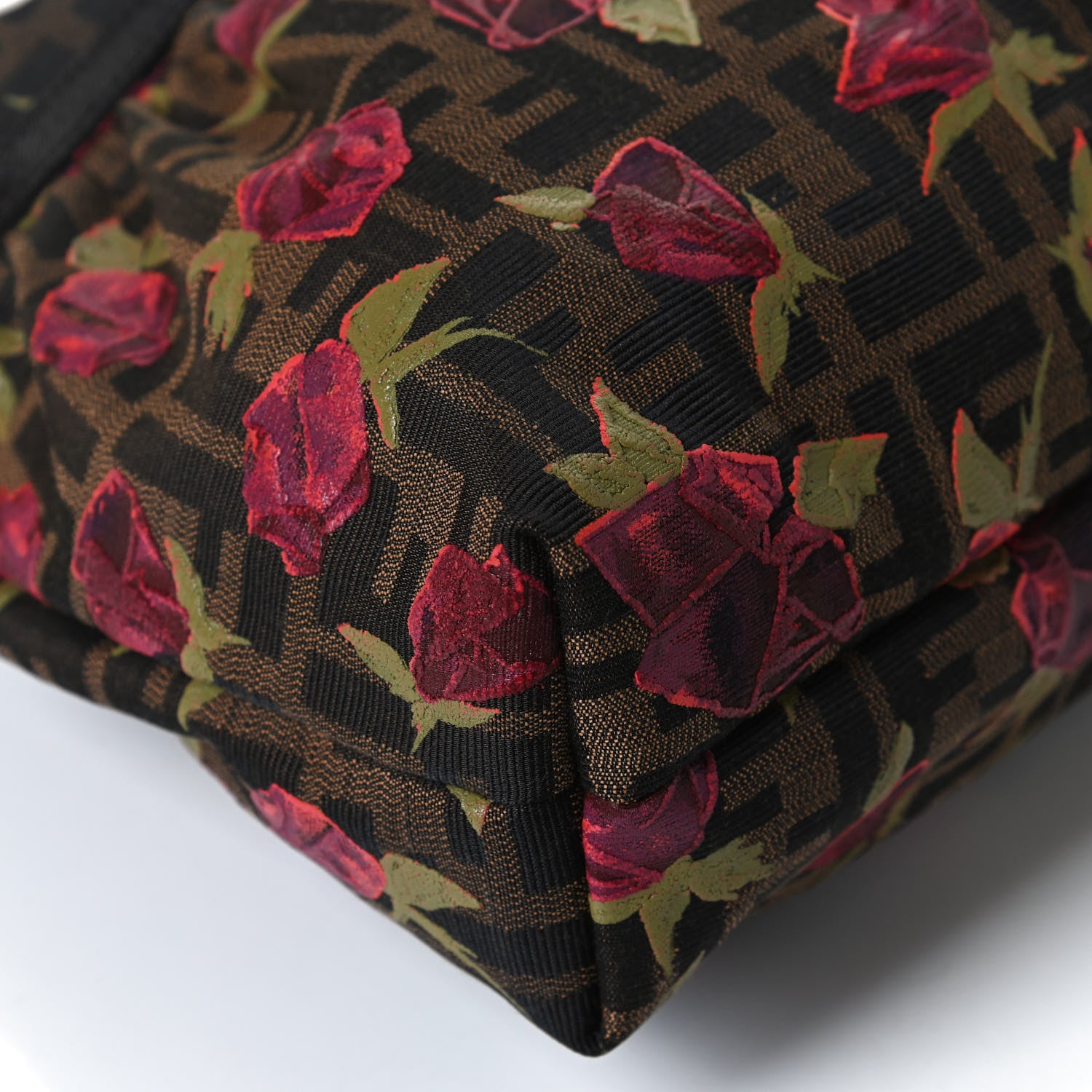 Fendi Zucca Rose Chef Hobo Tobacco 10 of 11
