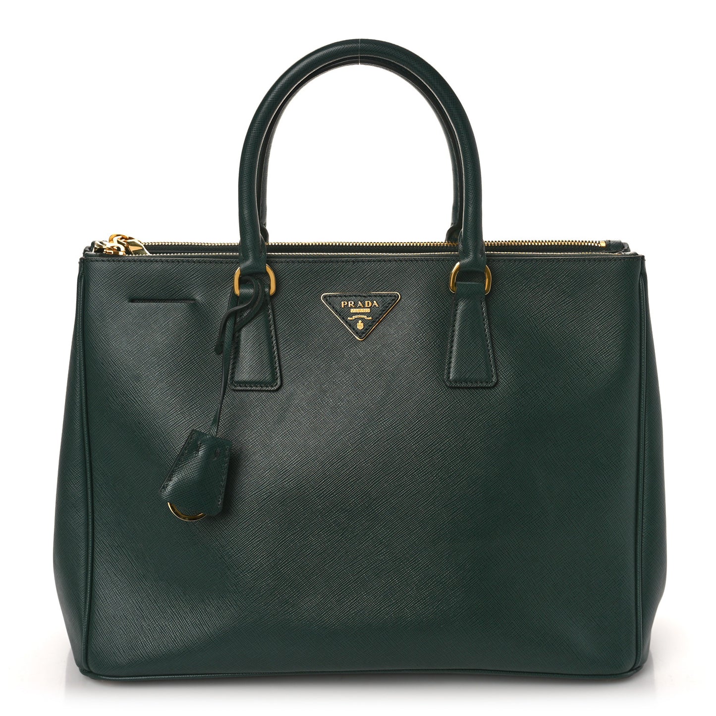 Saffiano Large Galleria Double Zip Tote Smeraldo