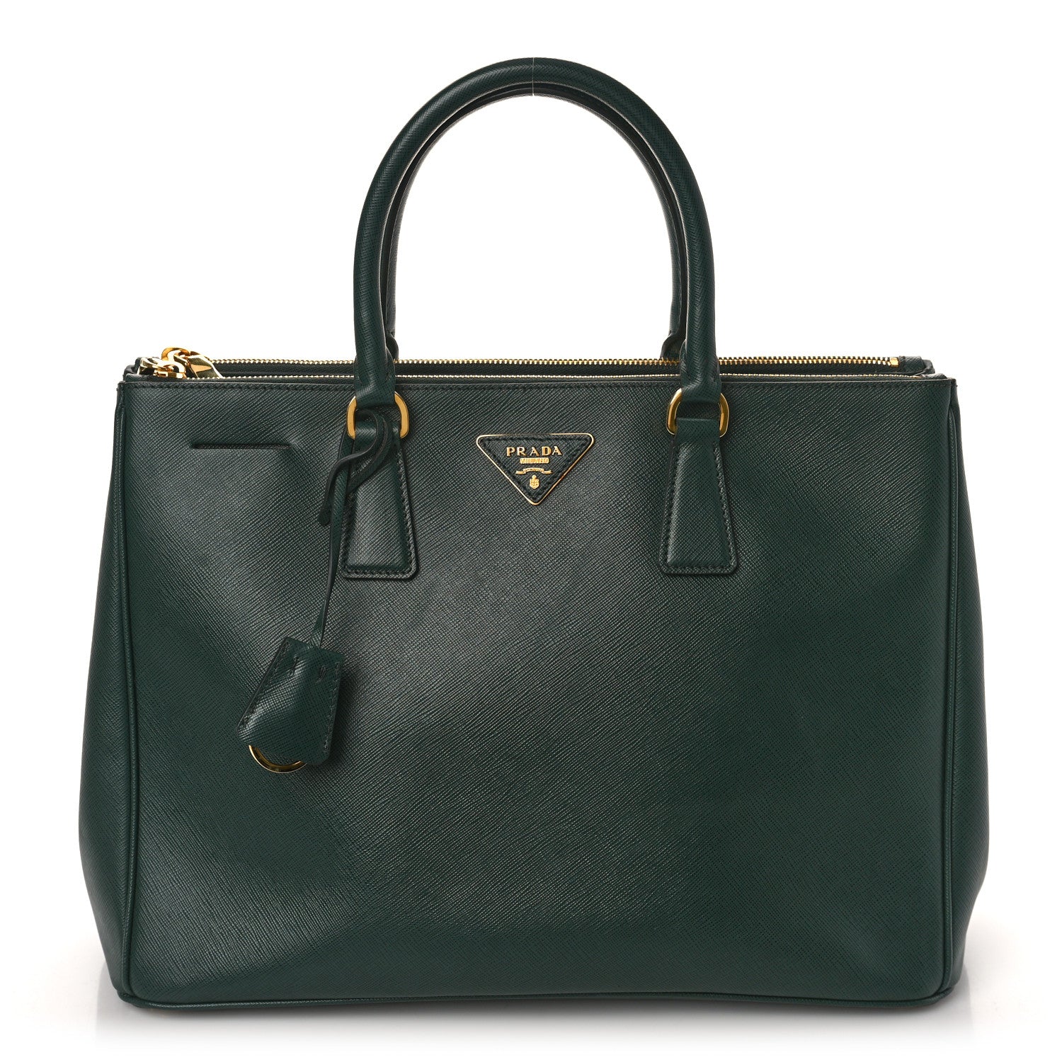 Prada Saffiano Large Galleria Double Zip Tote Smeraldo 1 of 8