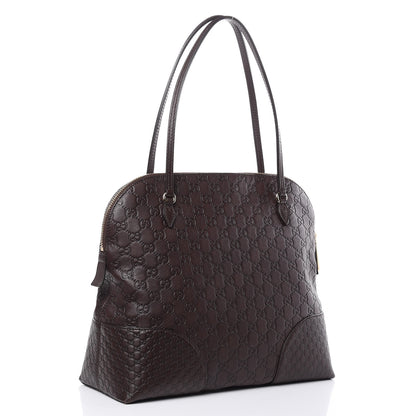 Gucci Guccissima Medium Bree Shoulder Bag Chocolate 3 of 12