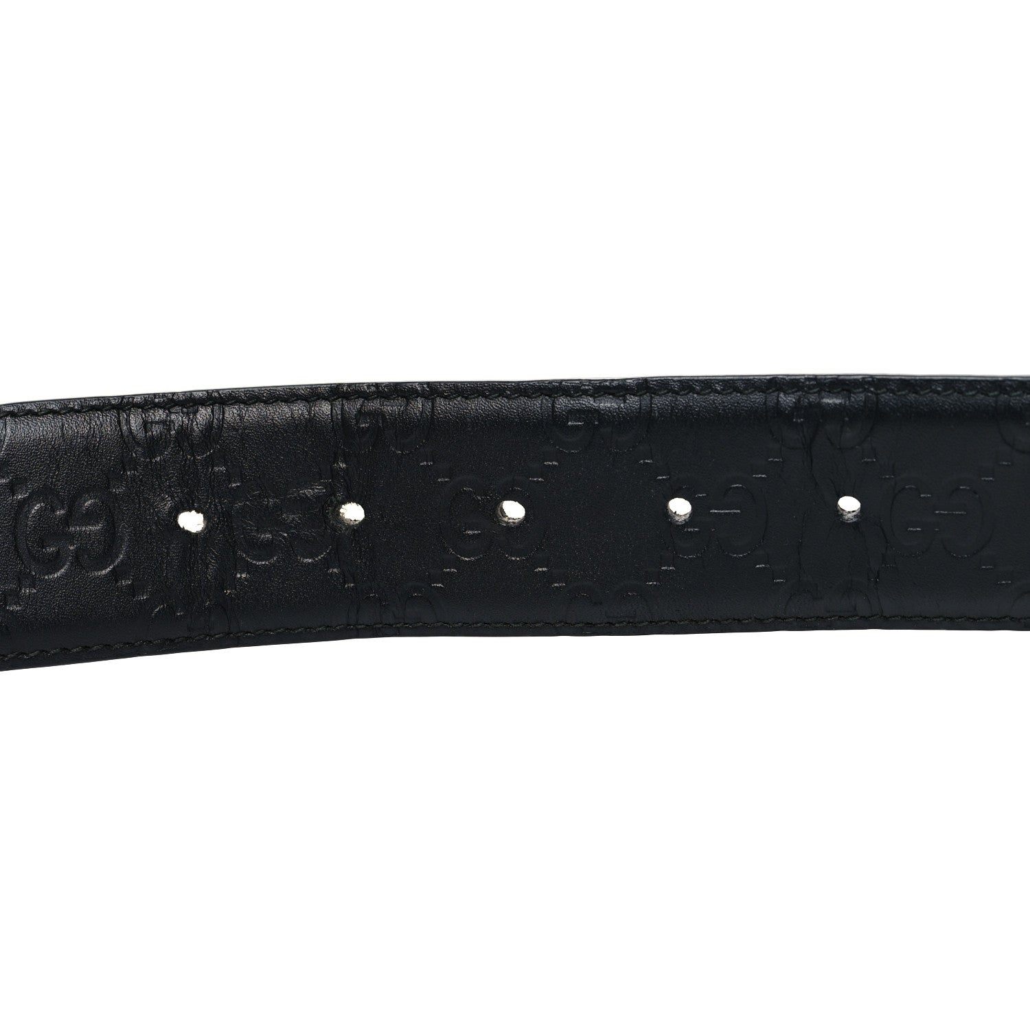 Gucci Guccissima Signature Interlocking G 40mm Belt 80 32 Black 3 of 6