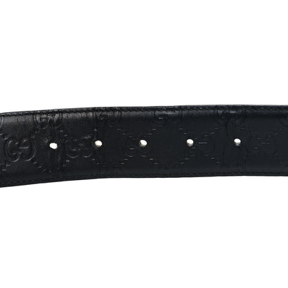 Gucci Guccissima Signature Interlocking G 40mm Belt 80 32 Black 3 of 6