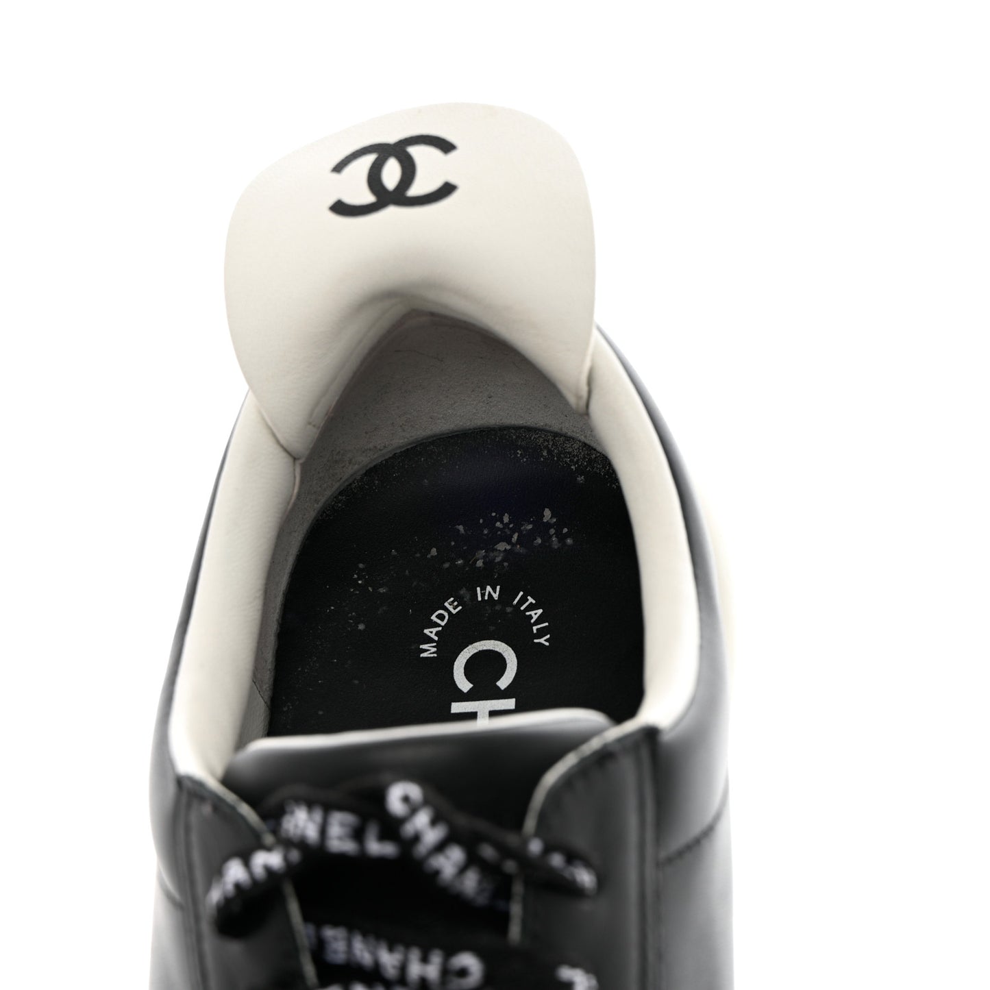Calfskin CC Womens Sneakers 38 Black