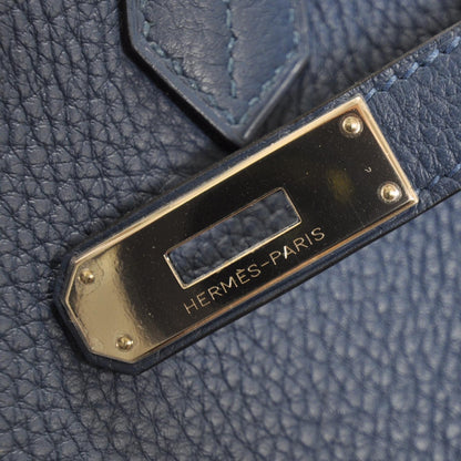 Hermes Taurillon Clemence Birkin 35 Bleu Thalassa NEW 11 of 11