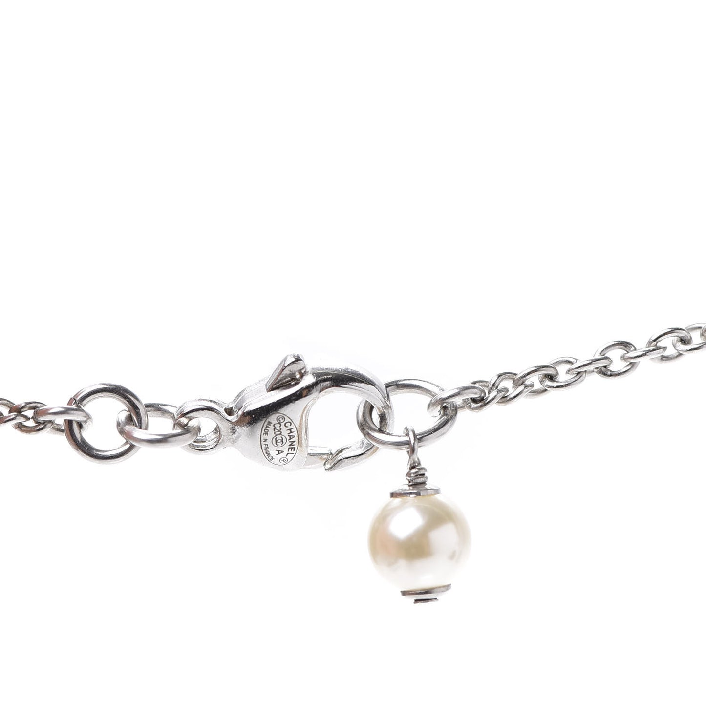 Crystal CC Necklace Silver