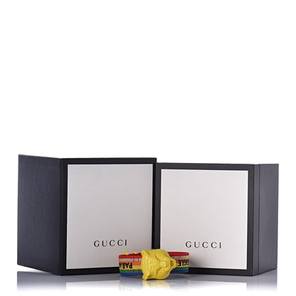 Gucci Stainless Steel Nylon 32mm Le Marche Des Merveilles Tiger Quartz Watch Yellow 8 of 8