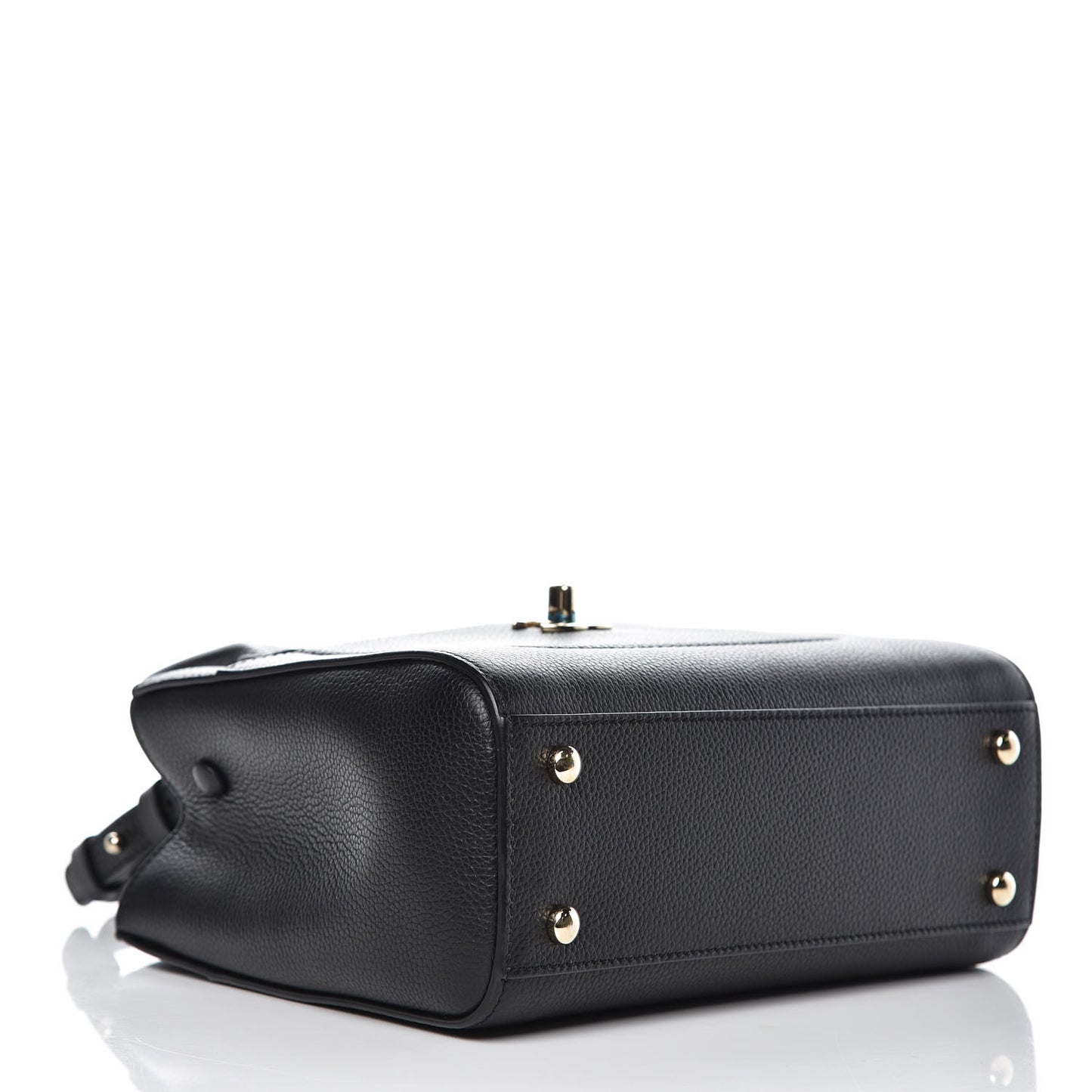 Grained Calfskin Mini Neo Executive Shopper Tote Black