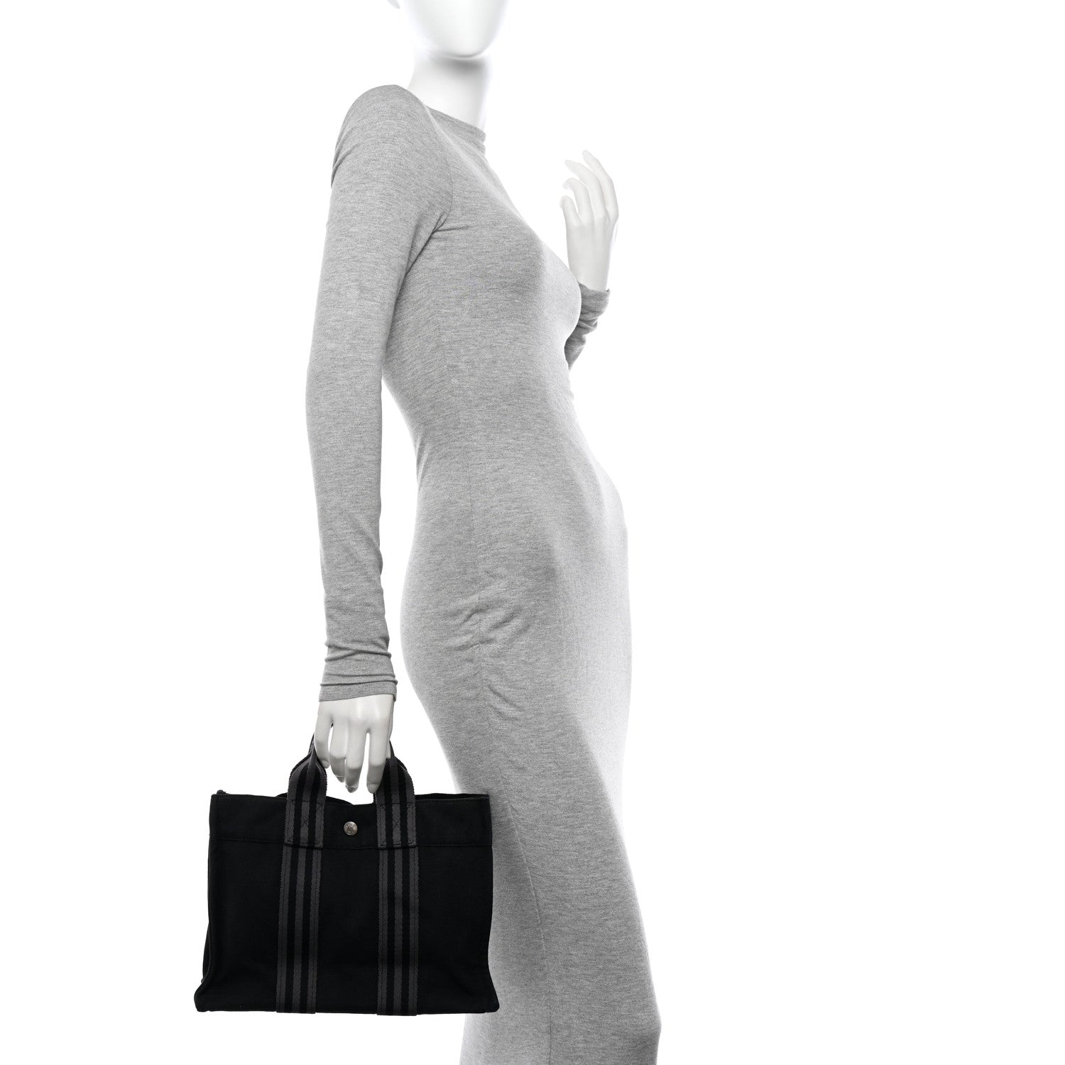 Hermes Canvas Tout Fourre PM Black 3 of 12