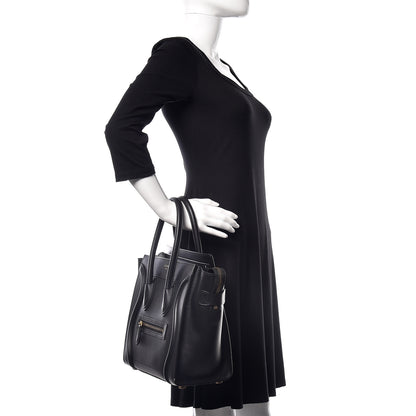 Celine Smooth Calfskin Micro Luggage Black 2 of 11