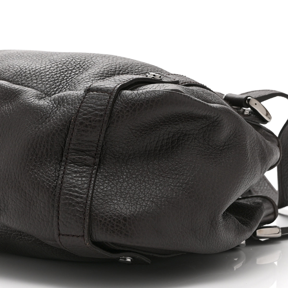 Calfskin Medium Abbey Shoulder Bag Dark Brown