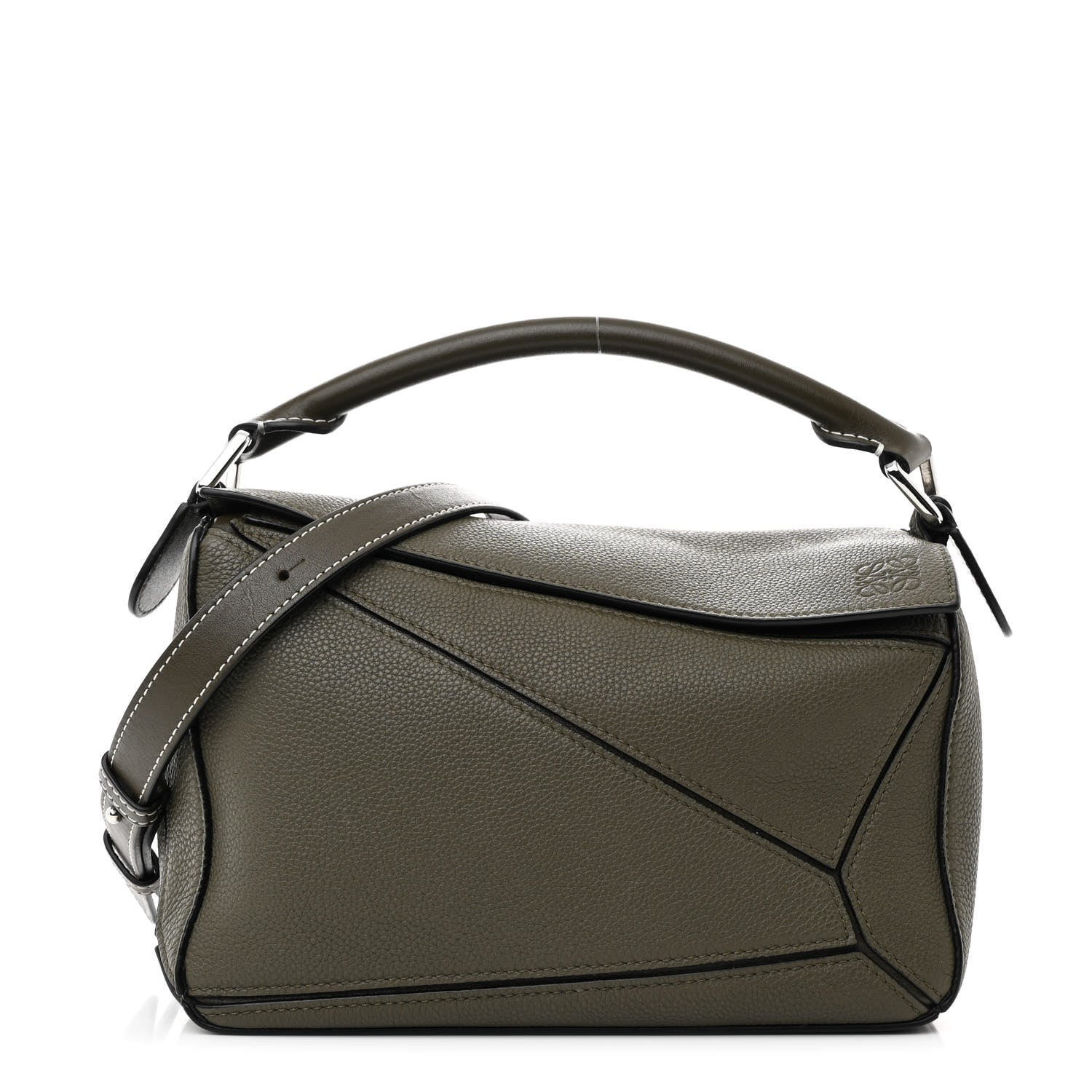 Loewe Calfskin Small Puzzle Bag Khaki Green 1 of 10