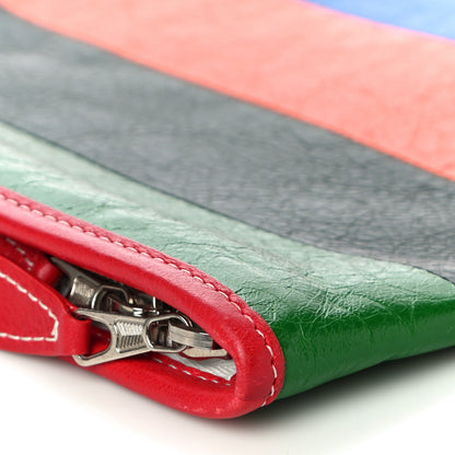 Balenciaga Agneau Arena Multicolore Bazar Pouch Vert Emeraude Black 9 of 11