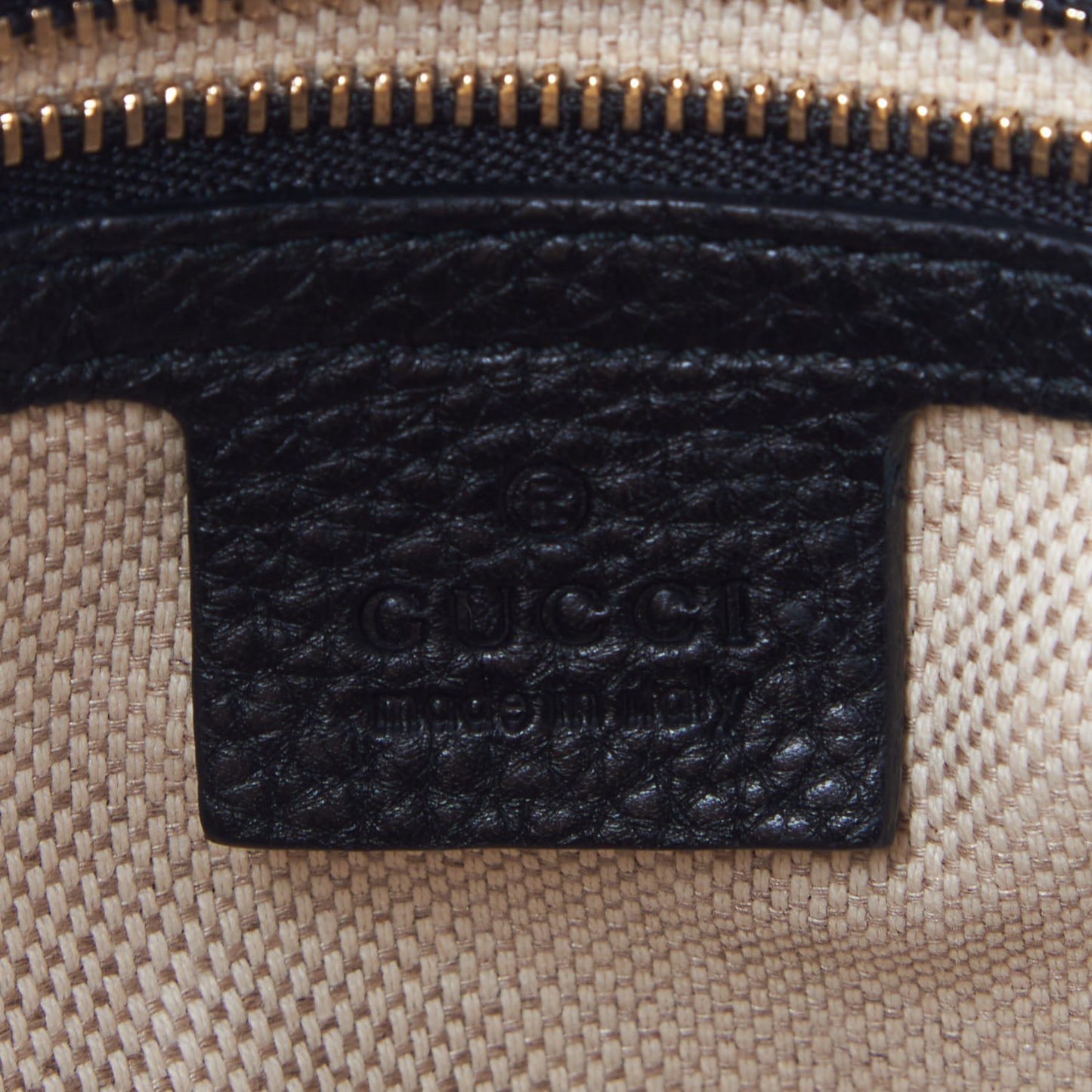 Pebbled Calfskin Large Soho Shoulder Bag Black
