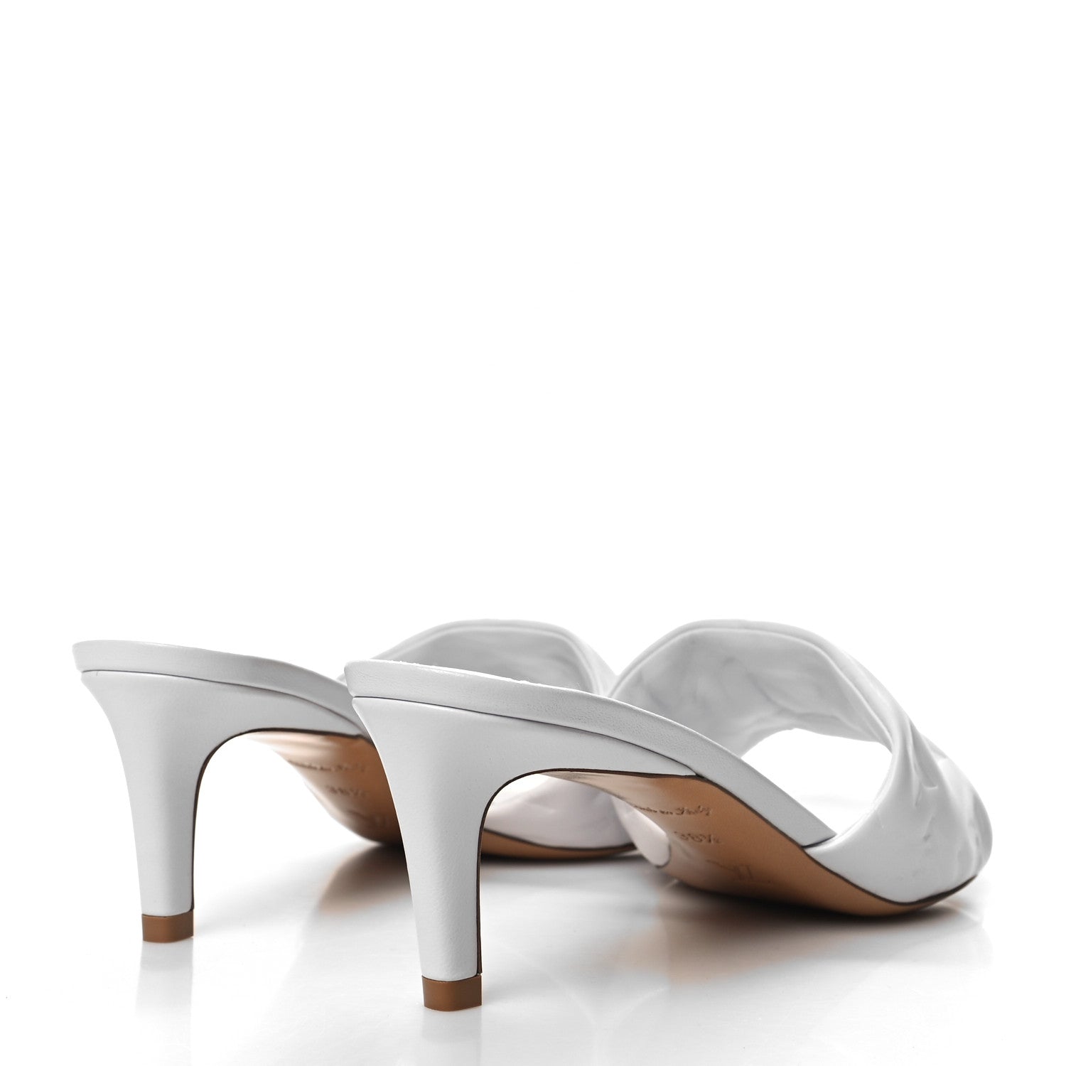 Louis Vuitton Lambskin Embossed Monogram Revival Mid Heel Mules