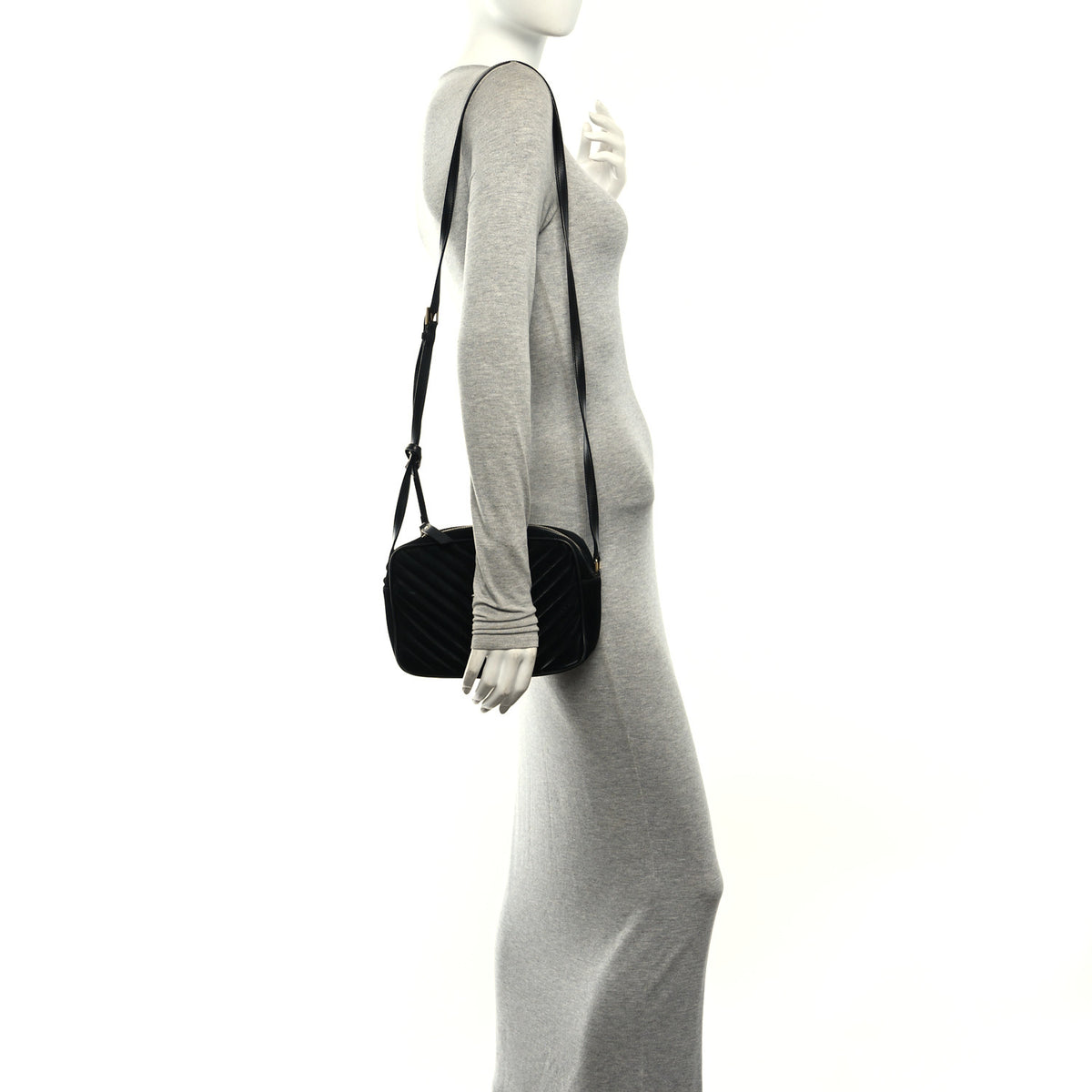 Saint Laurent Nylon Matelasse Monogram Lou Camera Bag Black 2 of 10