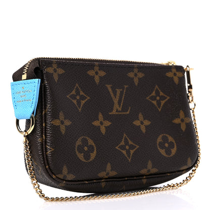Louis Vuitton Monogram 2022 Christmas Animation Toyko Mini Pochette Accessories Blue 3 of 9