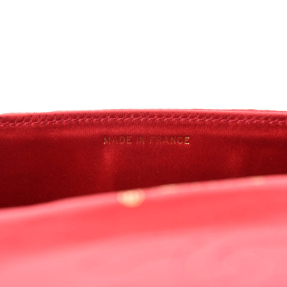Chanel Satin Quilted Flap Shoulder Bag Red 11 of 12