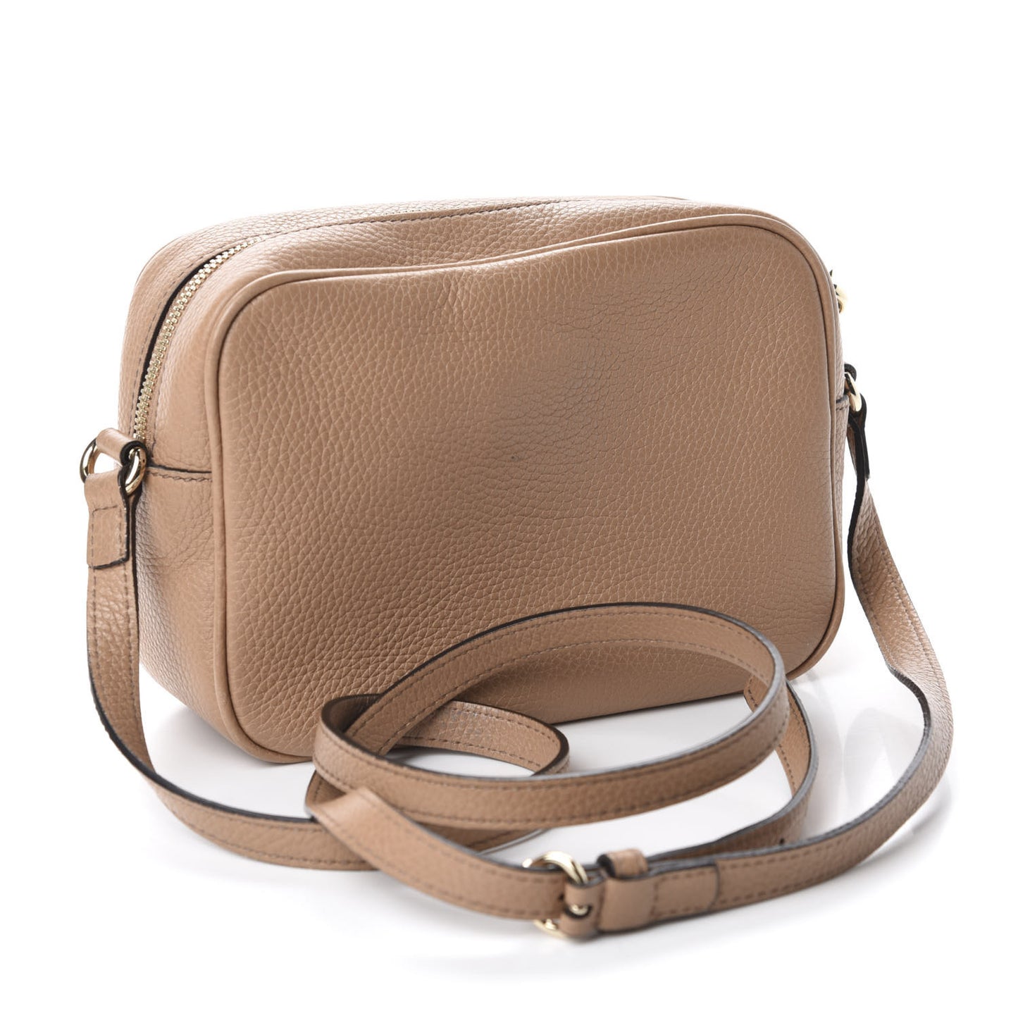 Pebbled Calfskin Small Soho Disco Bag Camelia