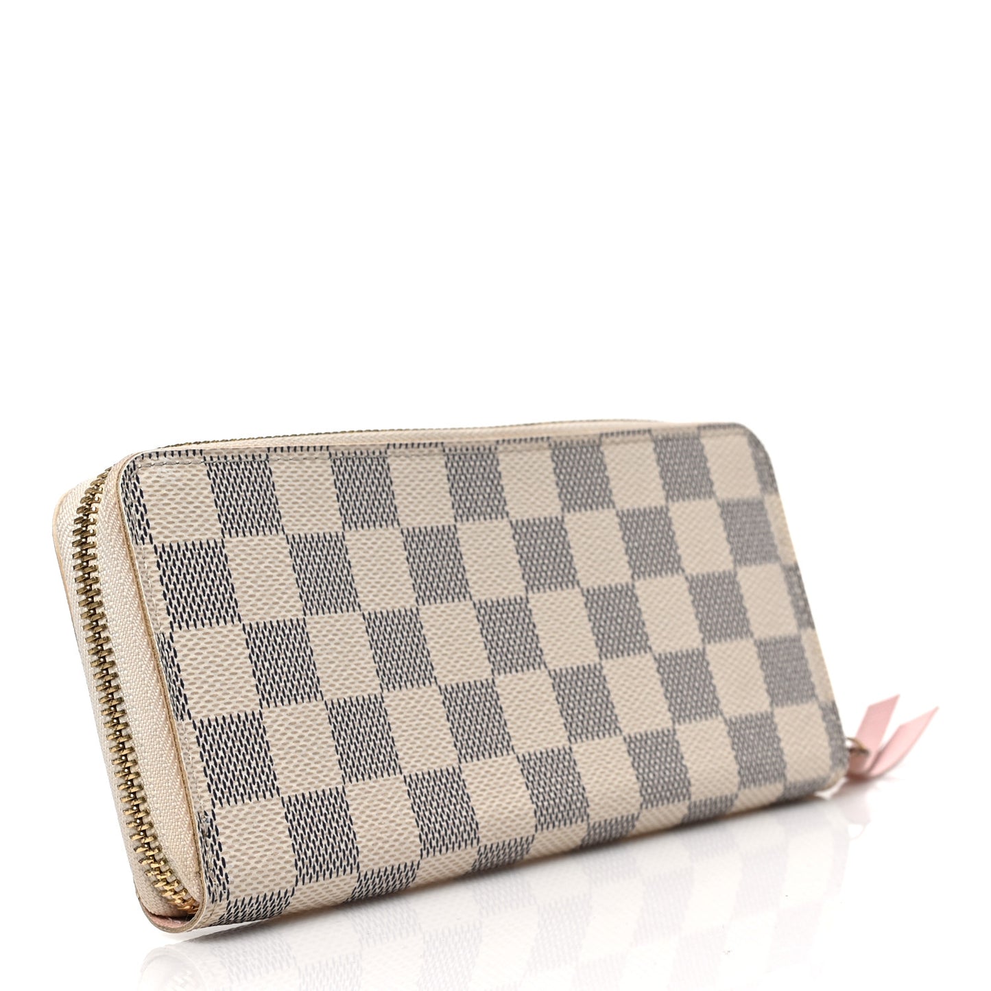 Damier Azur Clemence Wallet Rose Ballerine