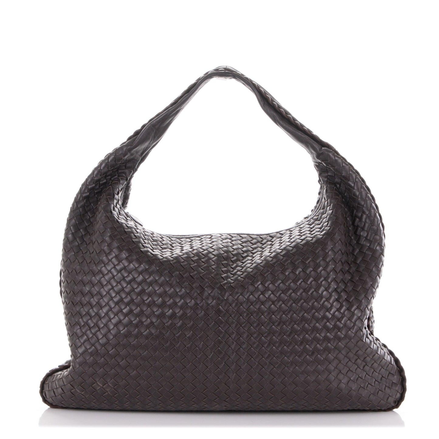 Nappa Intrecciato Maxi Veneta Hobo Ebano