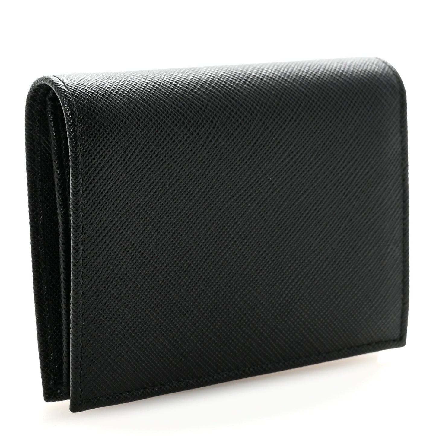 Saffiano Metal Bi-Fold Wallet  Black