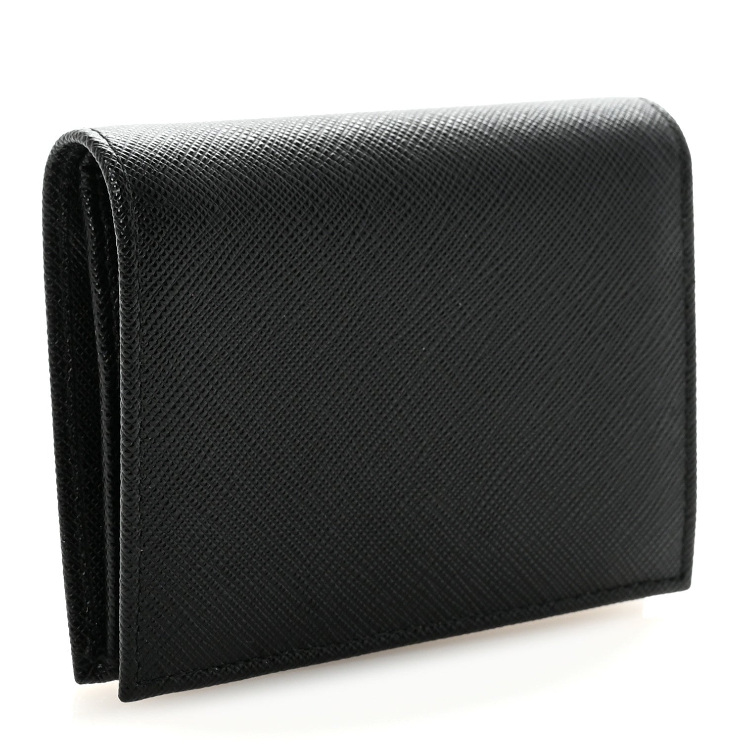 Prada Saffiano Metal Bi-Fold Wallet  Black 3 of 7