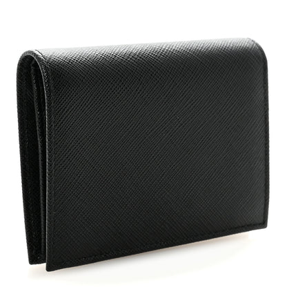 Prada Saffiano Metal Bi-Fold Wallet  Black 3 of 7